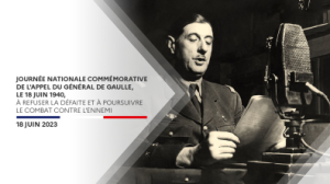 Devoir de Mémoire : Commémoration de l’Appel du 18 Juin 1940